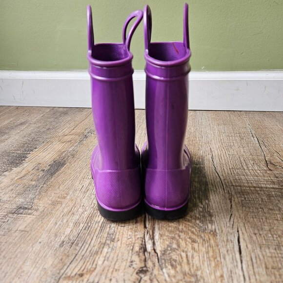 Kids Purple Rain Boots Size 8 - Picture 3 of 4